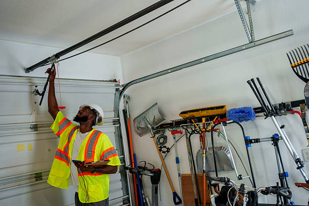 Professional Garage Door technician working in Cuyahoga Falls, OH